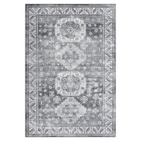 Tapis oriental GARVEE, grand format, style bohème rétro, lavable en machine, gris, 160 x 230 cm, idéal pour salon, chambre ou cuisine.