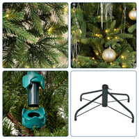 Sapin de Noël artificiel Garvee 183 cm en PE/PVC avec éclairage LED automatique intelligent pour grandes pièces et événements festifs
