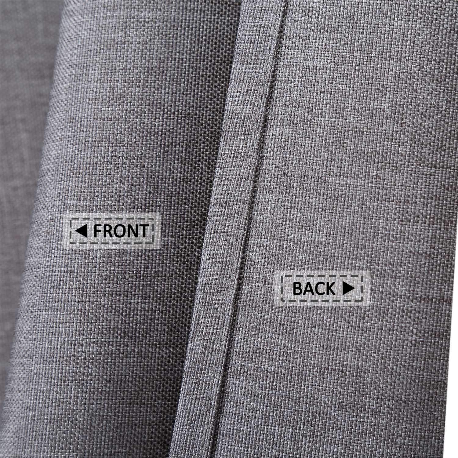 Rideau de douche Garvee Luxury Hotel, tissu polyester épais aspect lin 240 g/m², gris déperlant, 240 x 200 cm, pour salles de bains