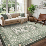 Garvee Tapis pliable lavable en polyester 100% avec dos antidérapant TPR, motif imprimé, doux effet cachemire, idéal salon et chambre, taille unique, couleur variée