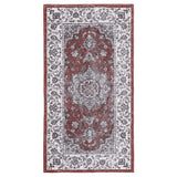Garvee Machinewasbaar Tapijt Vlekbestendig Laagpolig Met Oosters Design Voor Binnen En Buiten 80 x 150 cm Rouge