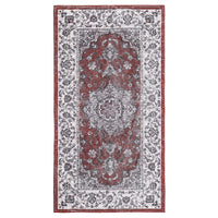 Garvee Machinewasbaar Tapijt Vlekbestendig Laagpolig Met Oosters Design Voor Binnen En Buiten 80 x 150 cm Rouge