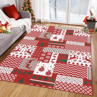 Tapis de Noël Garvee pour salon, antidérapant, patchwork, 120 x 170 cm, style bohème, décoration festive