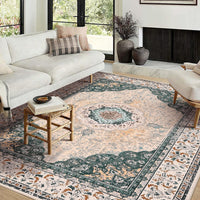 Garvee Boho Vintage Teppich Waschbar Rutschfest für Wohnzimmer & Schlafzimmer