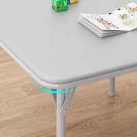 Ensemble table et chaises pliantes Garvee pour enfants, avec coussins d'assise en PU, structure robuste en acier, pliable, idéal pour manger, lire et jouer, compact, multicolore