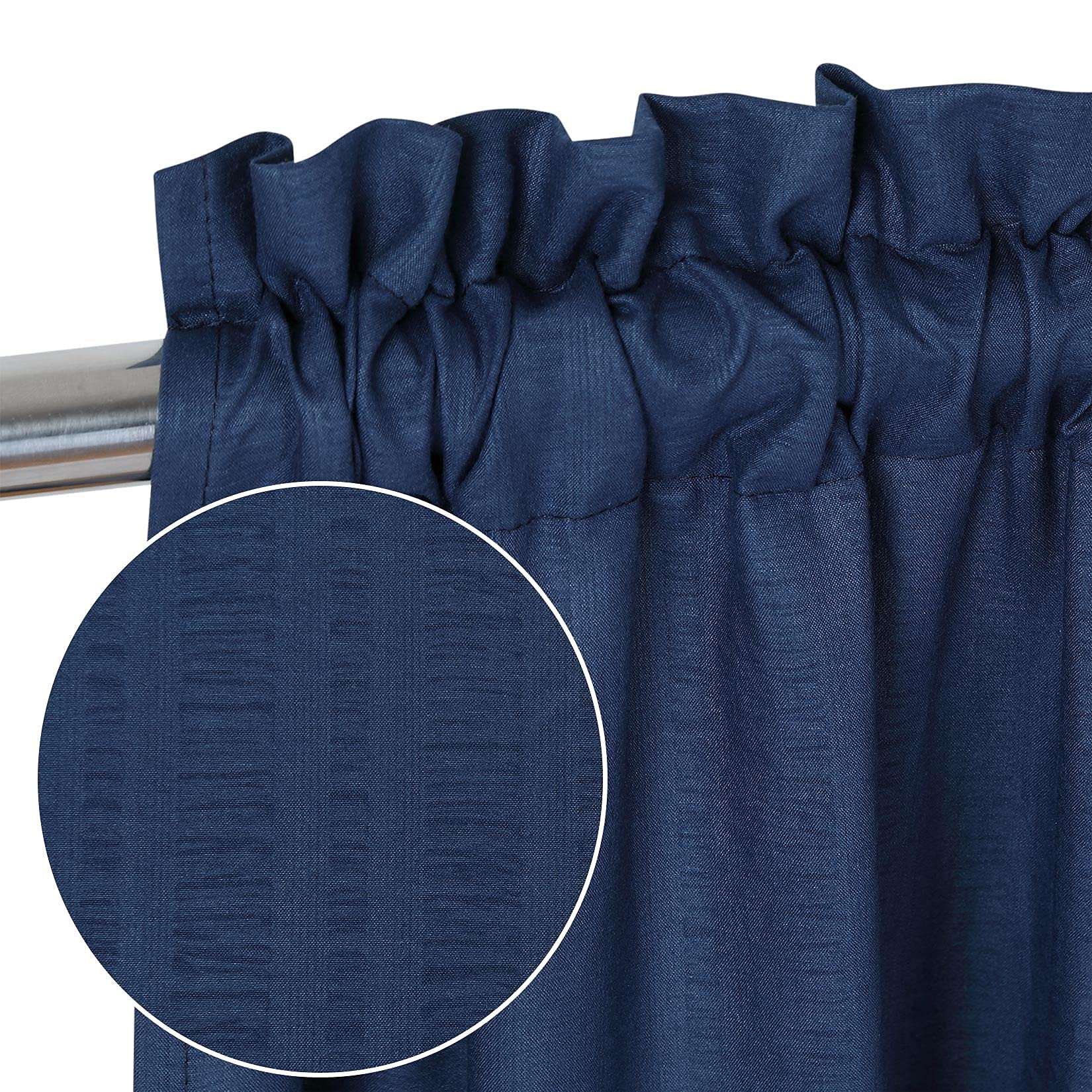 Rideau thermique opaque Garvee, rideau occultant anti-froid, rideaux courts pour chambre, noir, imperméable, économie d'énergie