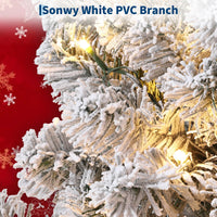 Sapin de Noël artificiel Garvee de 225 cm avec 550 LED, en PE/PVC de qualité supérieure, idéal pour les grandes pièces et les fêtes de Noël.