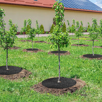 Ensemble de 6 anneaux de paillis pour arbres Garvee, 50 cm (20 pouces), en caoutchouc robuste, réutilisables, ronds, barrière anti-mauvaises herbes, protection des racines, aménagement paysager de jardin