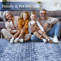 Tapis Garvee Boho à poils courts, lavable en machine, antidérapant, pour salon et chambre