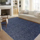 Garvee tapis lavable antidérapant pour salon et chambre, polyester doux résistant, design abstrait moderne, bleu, 120 × 170 cm, intérieur