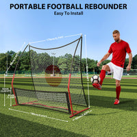 Garvee Rebondisseur de football 1,8 x 1,2 m, Robuste, polyvalent, pour l'entraînement en intérieur et en extérieur