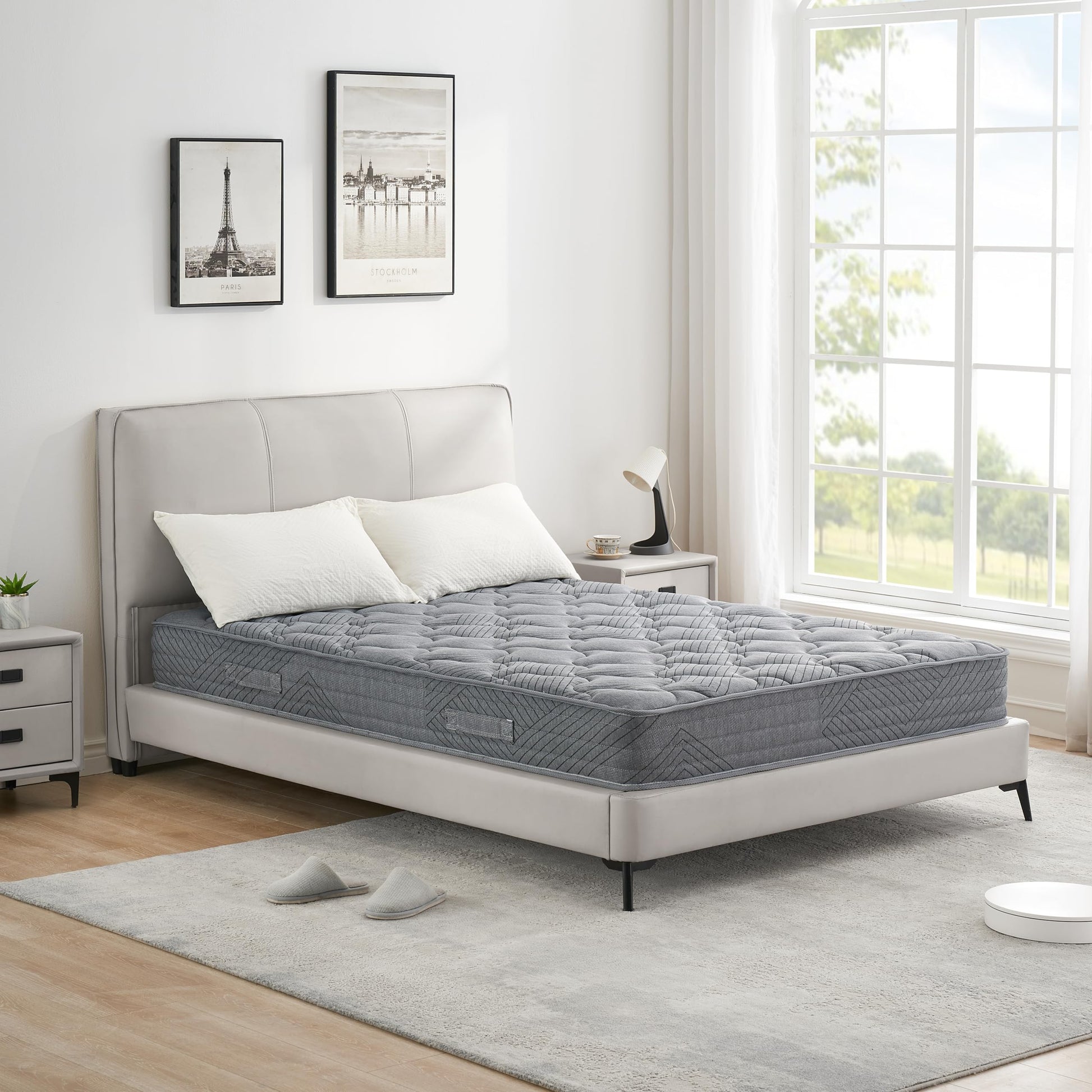 Garvee Matelas 140 x 200 cm, Ressorts Ensachés 7 Zones, Hauteur 21 cm, Confort H3, Mousse et Housse Microfibre, pour Enfants et Adultes