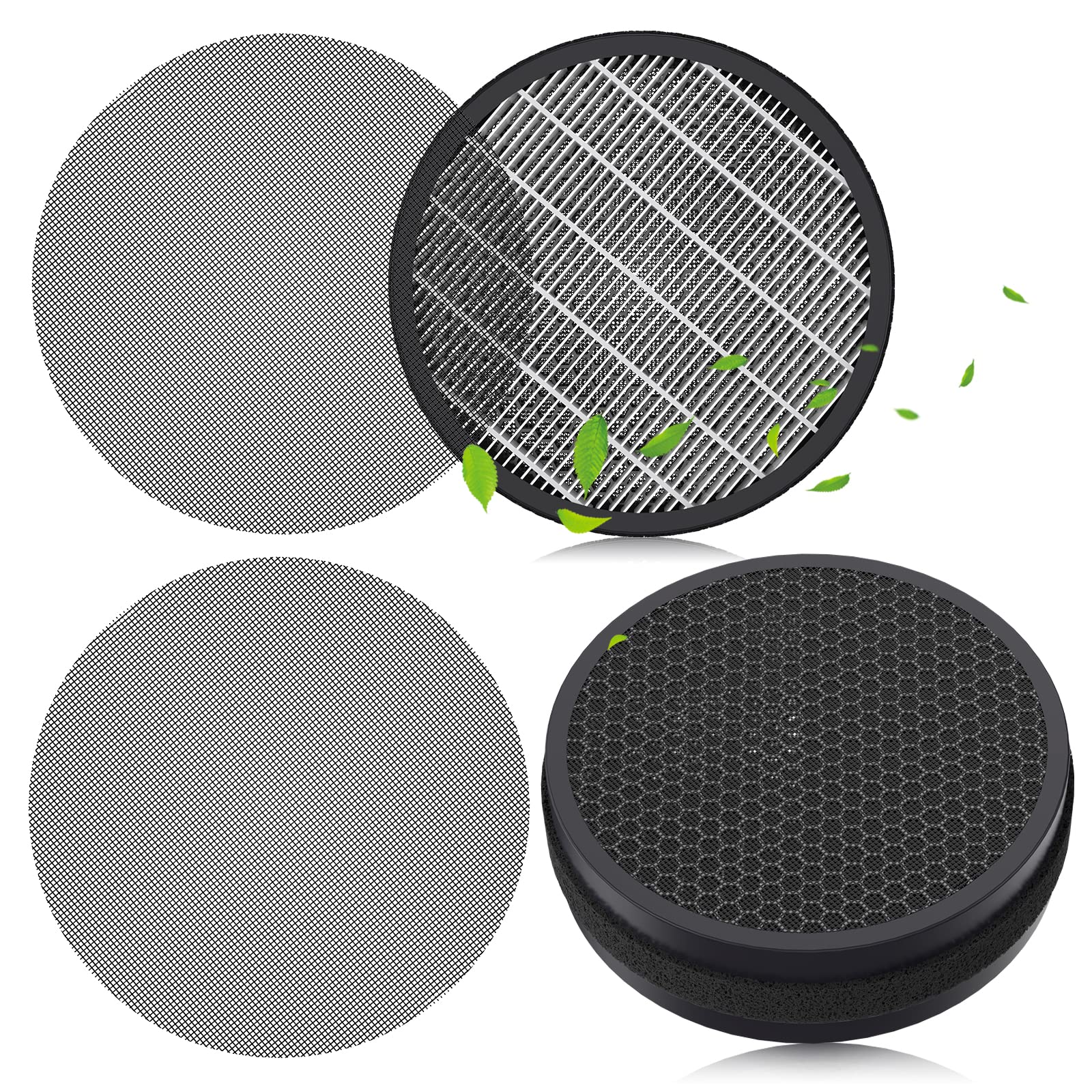 Filtre de rechange Garvee pour purificateur d'air H13 True HEPA à charbon actif, filtration en 4 étapes, blanc, pour usage domestique, remplacement facile