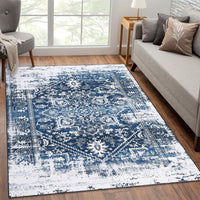 Tapis persan Garvee 200×290 cm – Lavable, antidérapant, doux à poils courts pour salon et chambre