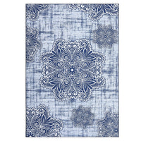 Tapis lavables Garvee, doux et antidérapants, pour salon, chambre ou salle à manger, 120 x 170 cm, bleu