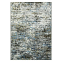 Tapis Garvee moderne lavable, motif abstrait, pour salon, chambre ou chambre d'enfant, 120 x 170 cm, bleu-gris, polyester
