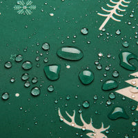 Nappe de Noël ronde Garvee 152 cm verte, imperméable et lavable, en polyester, idéale pour les fêtes, la cuisine et la salle à manger.