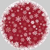 Tapis de Noël rond Garvee, antidérapant, motif flocons de neige, pour entrée, 120 cm, multicolore - Comme indiqué
