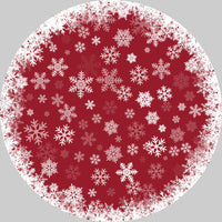 Tapis de Noël rond Garvee, antidérapant, motif flocons de neige, pour entrée, 120 cm, multicolore