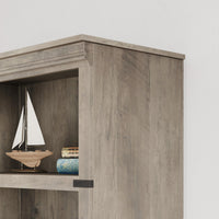 Garvee bibliothèque étroite 116 × 46 × 23 cm, 5 niveaux en MDF et bois, finition grise