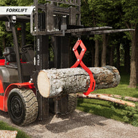 Garvee Pince à grumes 45,7 cm, 2 griffes en acier renforcé antidérapant, crochet pour tracteur, outil forestier robuste pour troncs, rouge.