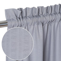 Rideaux de cuisine imperméables Garvee à texture en relief, rideaux courts pour petites fenêtres (5,1 x 76,2 cm), gris, pour cuisine, salle de bain, chambre, salon