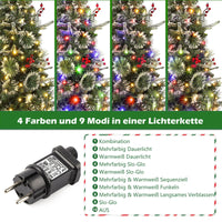 Sapin de Noël artificiel Garvee 125 cm avec éclairage LED et socle renne - Décoration de Noël festive