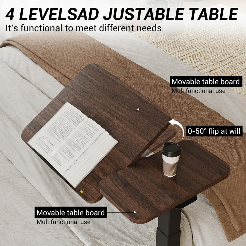 Table de lit bureau mobile usage lit canapé salon chambre