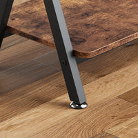 Console étroite Garvee, style campagnard, structure en bois et métal en forme de X, idéale pour le salon et l'entrée. Dimensions : 80 cm (L) x 30 cm (l) x 81 cm (H), noire.