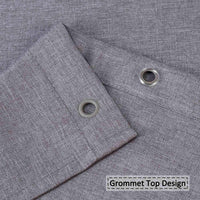 Rideau de douche Garvee Luxury Hotel, en polyester épais aspect lin 240 g/m², déperlant, avec œillets et crochets métalliques, gris, 280 x 200 cm, salle de bain