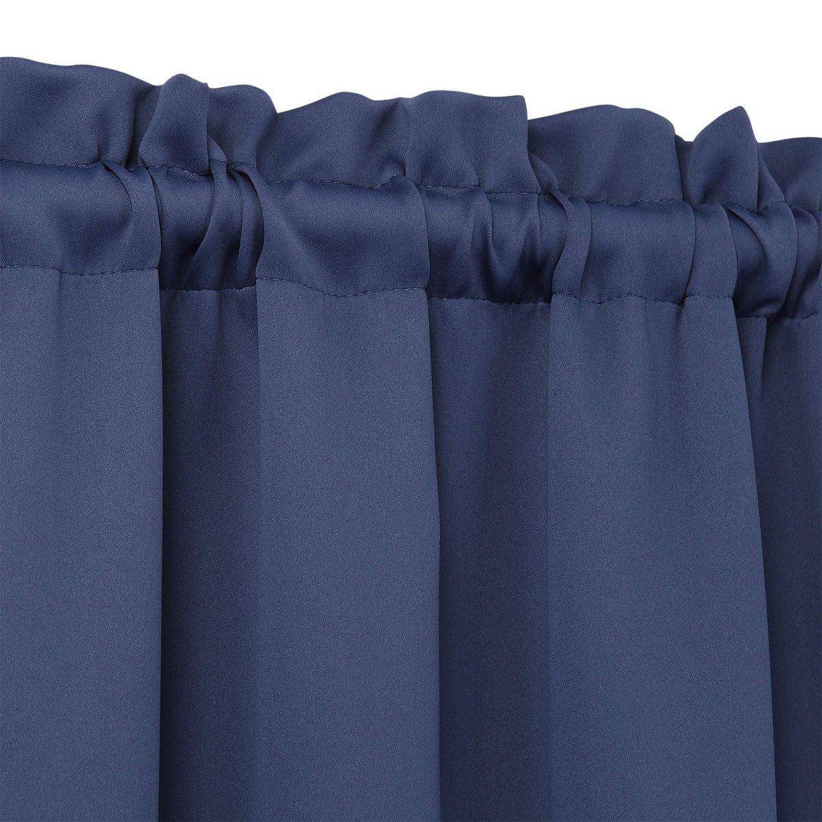 Cantonnières occultantes Garvee, lot de 2, pour fenêtres, salon, cuisine, chambre, bleu marine, 66 x 114 cm