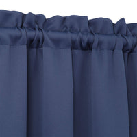 Cantonnières occultantes Garvee, lot de 2, pour fenêtres, salon, cuisine, chambre, bleu marine, 66 x 114 cm