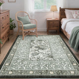 Garvee Tapis pliable lavable en polyester 100% - tissu cachemire doux, antidérapant TPR, léger pour salon et chambre, imprimé, polyvalent