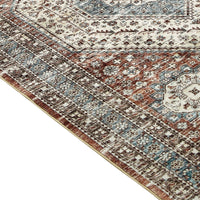 Tapis de couloir vintage Garvee, lavable, antidérapant, facile à nettoyer, pour salon, chambre, salle à manger, marron, 120 x 170 cm