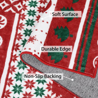 Tapis de Noël Garvee pour salon, antidérapant, patchwork, 120 x 170 cm, style bohème, décoration festive
