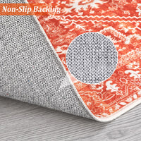 Tapis d'intérieur Garvee pour salon, doux, à poils courts, grand format, dégradé orange, lavable, 160 x 230 cm, pour salle à manger ou bureau.