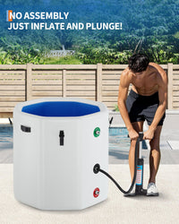 Garvee Bain Glacé Gonflable 704 L pour Sportifs, Couvercle Isolant, PVC Robuste, Thérapie par Eau Froide, Récupération à Domicile, Blanc