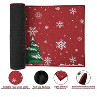 Tapis de porte de Noël Garvee avec motif Père Noël, antidérapant, pour l'intérieur et l'extérieur, 40 x 80 cm, couleur naturelle