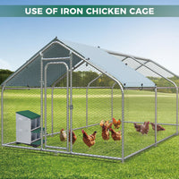 Garvee Nichoir pour Poules 4 Compartiments à 2 Niveaux, Métal Galvanisé au Zinc avec Poignée en Plastique et Plateau Amovible, Vert