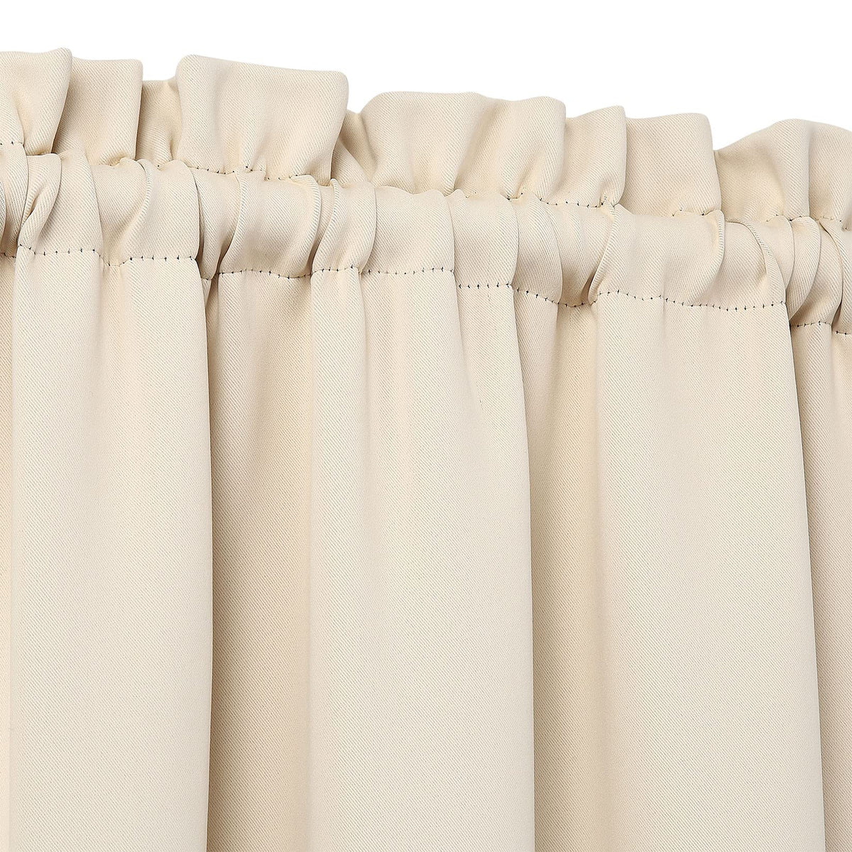Cantonnières occultantes Garvee, lot de 2, pour fenêtres, salon, cuisine, chambre, beige, 66 x 61 cm