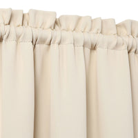 Cantonnières occultantes Garvee, lot de 2, pour fenêtres, salon, cuisine, chambre, beige, 66 x 61 cm