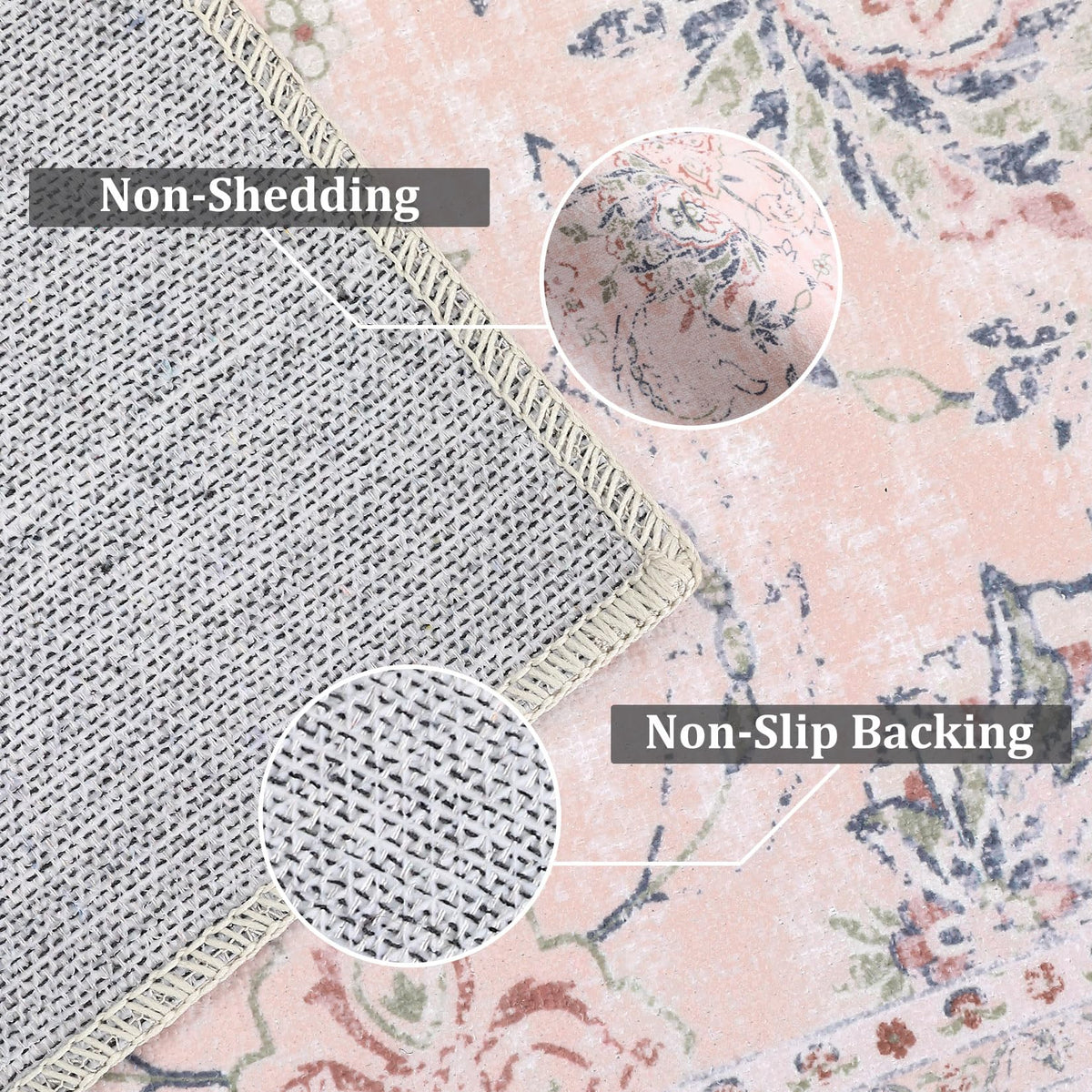Tapis persan vintage Garvee 160 x 230 cm rose