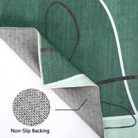 Tapis Garvee en polyester imitation cachemire, lavable, antidérapant, moderne, 120 x 170 cm, vert Morandi