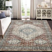 Tapis persan-oriental Garvee 160 x 230 cm, envers en polyester TPR, lavable, antidérapant, pour salon