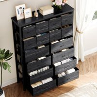 Garvee commode à 16 tiroirs en tissu, idéale pour la chambre, la cuisine, le bureau, l'entrée, le salon, le couloir ou la chambre d'enfant