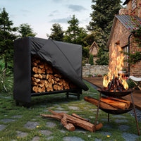Range-bûches Garvee 122 × 34 × 110 cm – Avec housse imperméable en tissu Oxford, résistant aux intempéries et robuste pour le jardin et la terrasse.