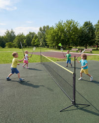 Filet de badminton Garvee 5,2 m (17 pi), pliable et réglable en hauteur, en nylon et fer, pour jeux intérieurs et extérieurs. Pied et sac de transport inclus.