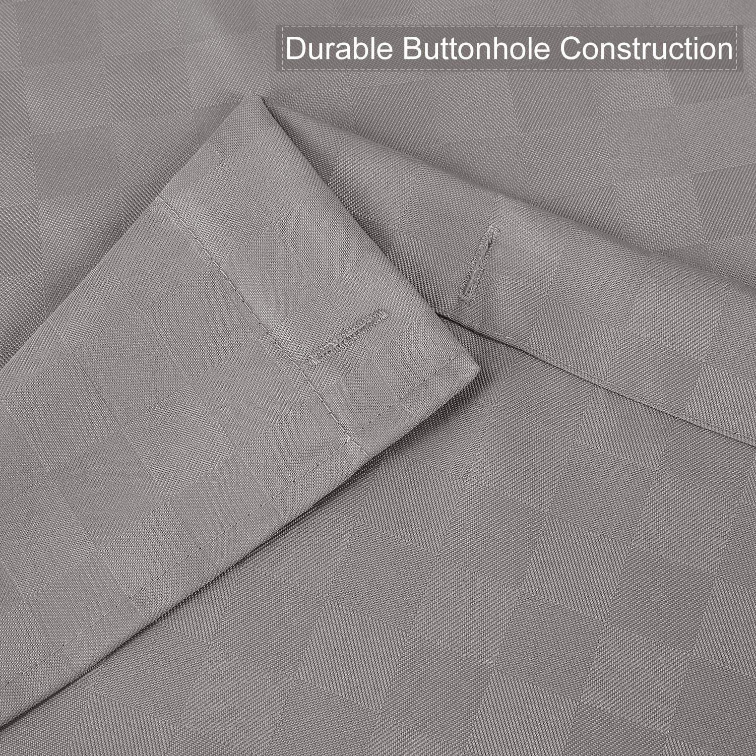 Rideau de douche à carreaux gaufrés Garvee, polyester épais, 183 x 183 cm, gris, décoration de salle de bain de qualité hôtelière