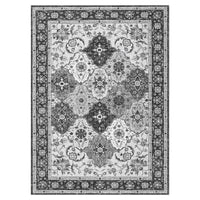 Tapis Garvee lavables à motif treillis vintage pour salon, chambre, bureau, chambre d'enfant, style oriental, à poils courts, neutre, antidérapant, grand format