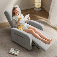 Fauteuil inclinable Garvee pour adultes, ergonomique et réglable, avec poche latérale, dossier haut, larges accoudoirs, assise rembourrée, idéal pour le salon ou la salle de cinéma maison.